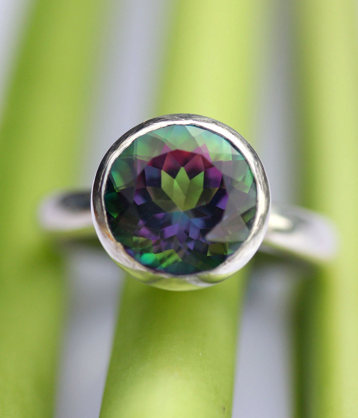 Mystic Topaz In Nickel Free Sterling Silver Ring - Made To Order
