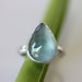 Rose Cut Aquamarine In Argentium Silver Cocktail Ring - Ready To Ship