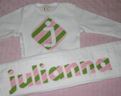 The London Baby Gift Set - Custom Burp Cloth and Matching Onesie or Tee