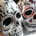 Day of the Dead Gothic Skull Cake Topper - Lrg RED & BLACK - RESERVED for Hilary