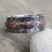 Silver Spinner Ring Copper Silver Ring Hammered Spinner Ring Mens Wedding Band Rustic Wedding Ring