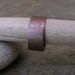 Copper Wide Ring Antiqued Ripple Band Wedding Band Wedding Ring