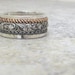 Silver Spinner Ring Floral Spinner Ring Dot, Brass/Copper Twist Spinner Ring Fidget Ring