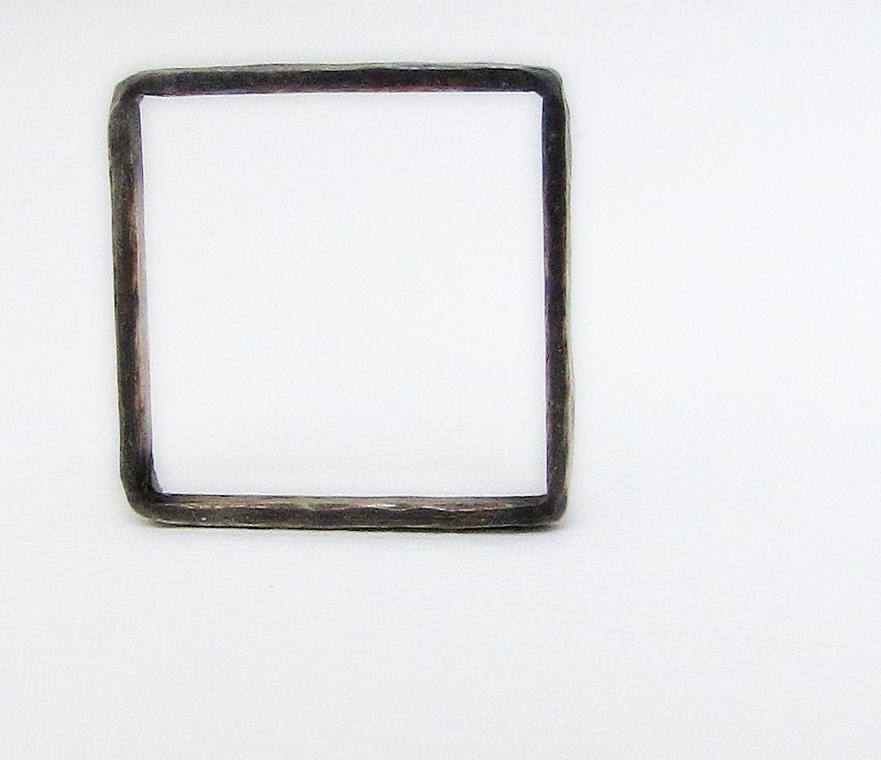Stacking Ring Square Sliver Ring Hammered Stacking Ring Modern Geometric