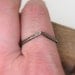 Stacking Ring Square Sliver Ring Hammered Stacking Ring Modern Geometric
