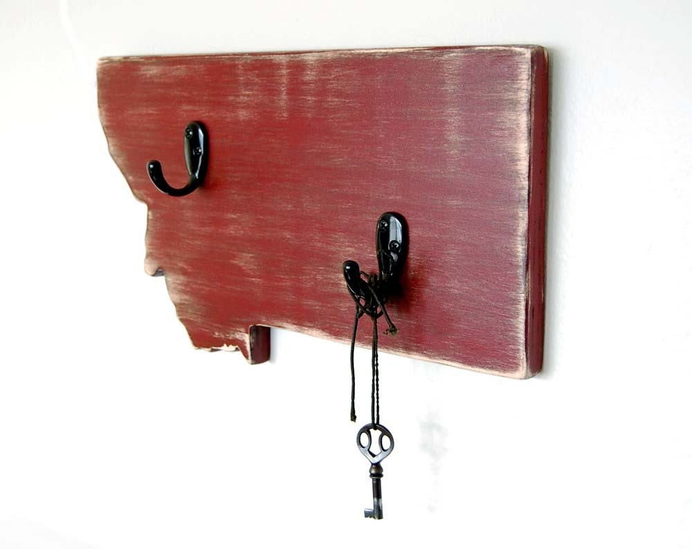 Montana wall key hooks hanger home organization Corona Red