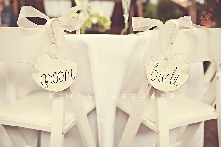 Lovebird Vintage Wedding Sign Bride Groom Wood Birds Decoration