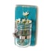 upcycled wall vase - Cottage Style - Dark Turquoise - Wood - single vase