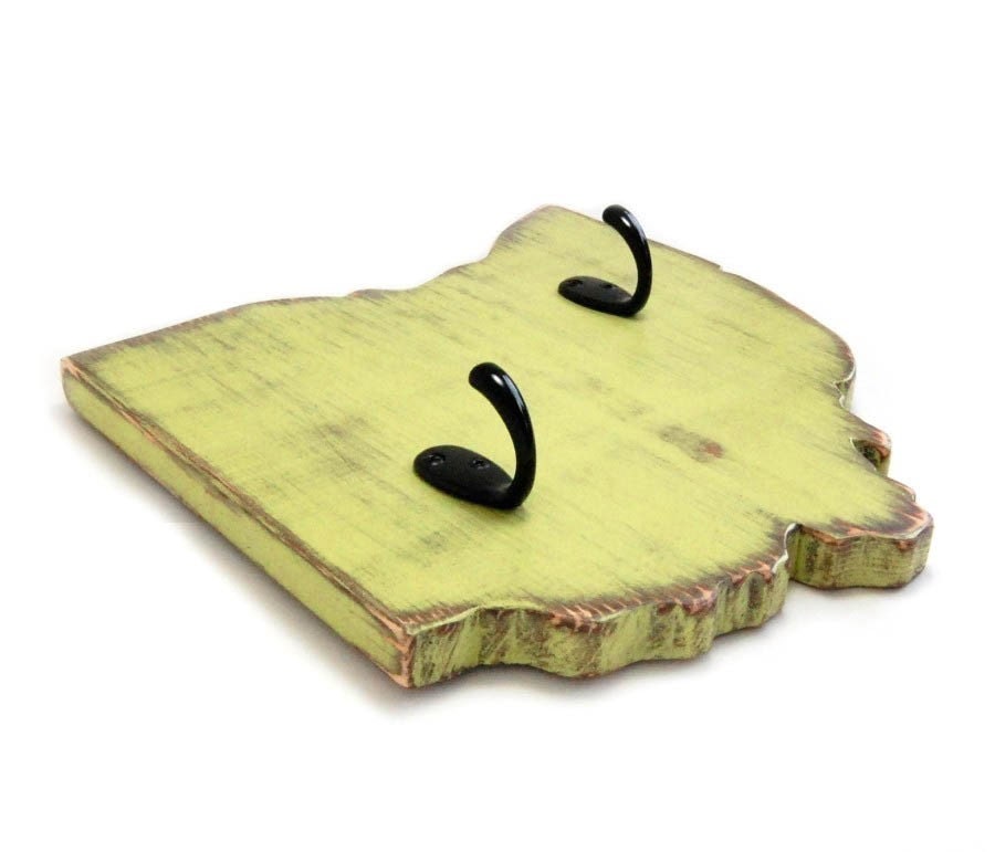 Ohio wall decor key hook home organization SPRING GREEN