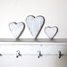 White Shelf wall organizer coat hanger 36 inch rustic shelf