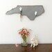 NORTH CAROLINA custom wood organizer key hooks rustic primitive Slate Gray