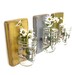 Shabby chic vases sconce mason jar wood vase wall decor cottage decor - set of THREE