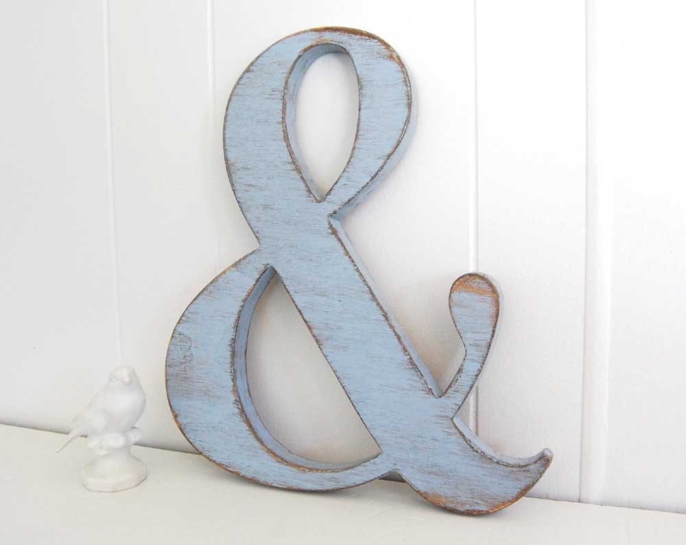 Ampersand sign wood wedding engagement decoration Shabby Chic photo prop CUSTOM