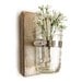 Wall sconce wood vase mason jar Metallic Taupe - single vase