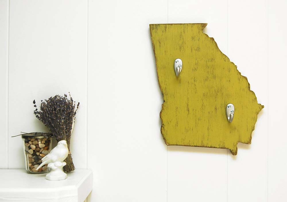 Wall hooks georgia primitive decor key hooks wooden organizer Green or you choose