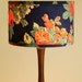 Russian Floral Lampshade - Orange Roses on Blue - 11 x 9