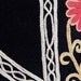 Suzani Office Chair - Blooming Pomegranate Tree - 1950's Black Velvet