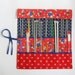 Knitting Needle Roll, Knitting Needle Organizer, Knitting Needle Case, Retro Red by Knotted Nest on Etsy