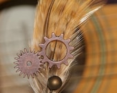 Gear and Sprocket Boutonniere Corsage, Steampunk