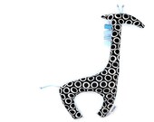 Plush Giraffe Stuffed Animal Baby Toy Softie Black White Blue Minky - LittleSidekick