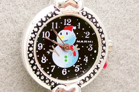 Narmi 7/8 Inch Festive Snowman Watch Face