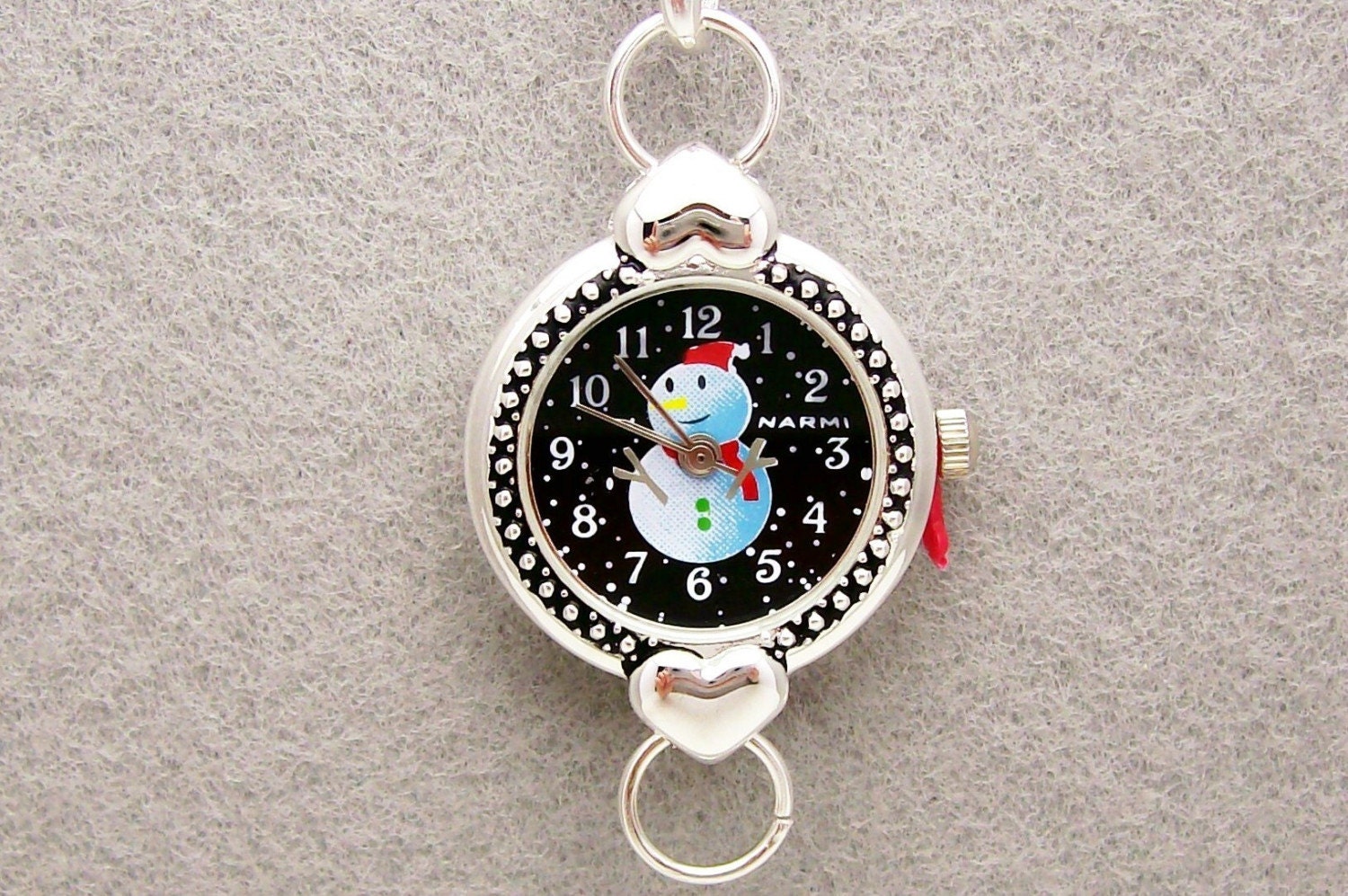 Narmi 7/8 Inch Festive Snowman Watch Face
