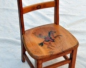 Child's Hand Painted Cowboy Chair