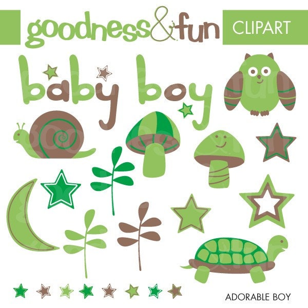 Buy 2 Sets, Get 2 Sets FREE - Digital Clipart - Adorable Boy