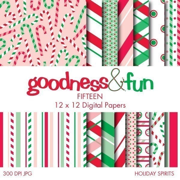 Buy 2 Sets, Get 2 Sets FREE - Digital Paper Pack - Holiday Spirits Papers