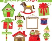 Buy 2 Sets, Get 2 Sets FREE - Digital Clipart  -  Elves At Play