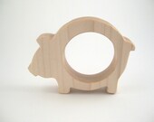 Pig - Teething Toy - Natural Baby Teether