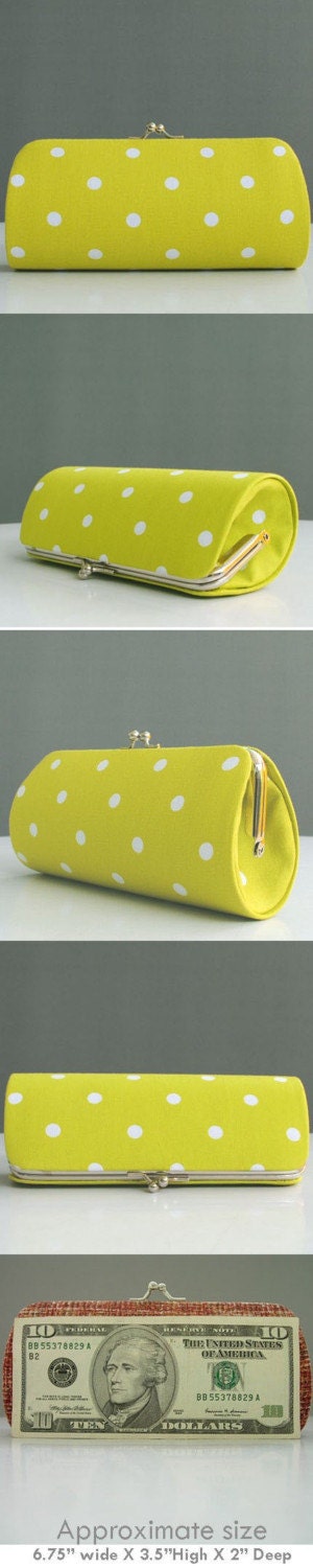 Mint in Lime..Medium Frame Purse