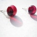 Cherry Red Glass stud Earrings