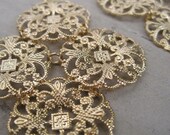 Lace Pocket Square Gold (handmade filigree statement earrings)
