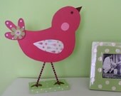 Wooden Bird Figurine Room Decor