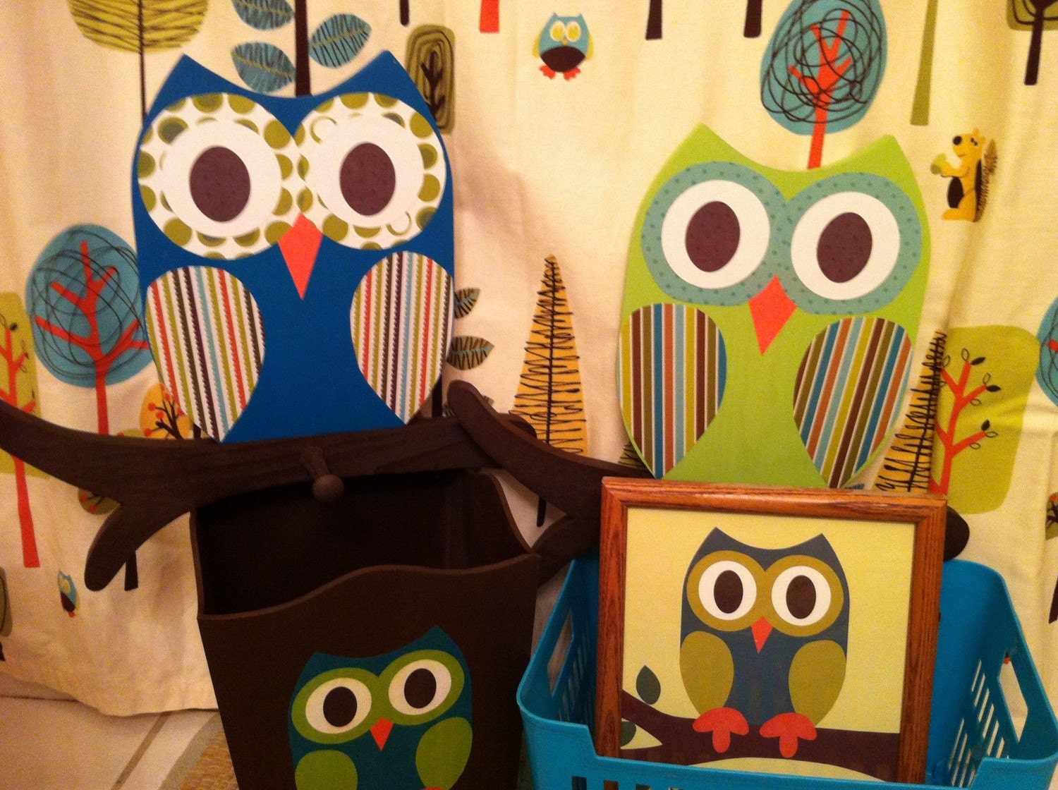 Owl Bathroom Collection Includes Woodland Waste by TheWoodenOwl