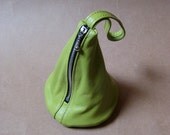 Lime Lamb Leather  Wristlet, Clutch, Change, Makeup, Wallet, Coin Purse.-THE CLUB POUCH