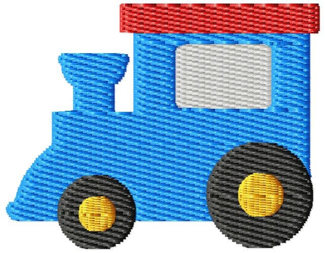 Train Mini Machine Embroidery Design