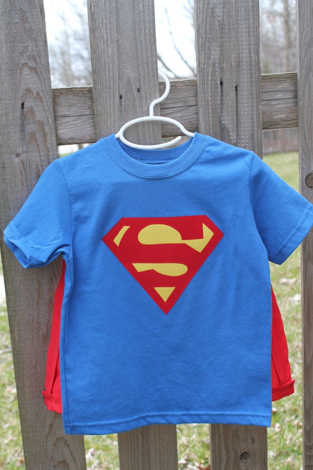 Batman or Superman t shirt and cape