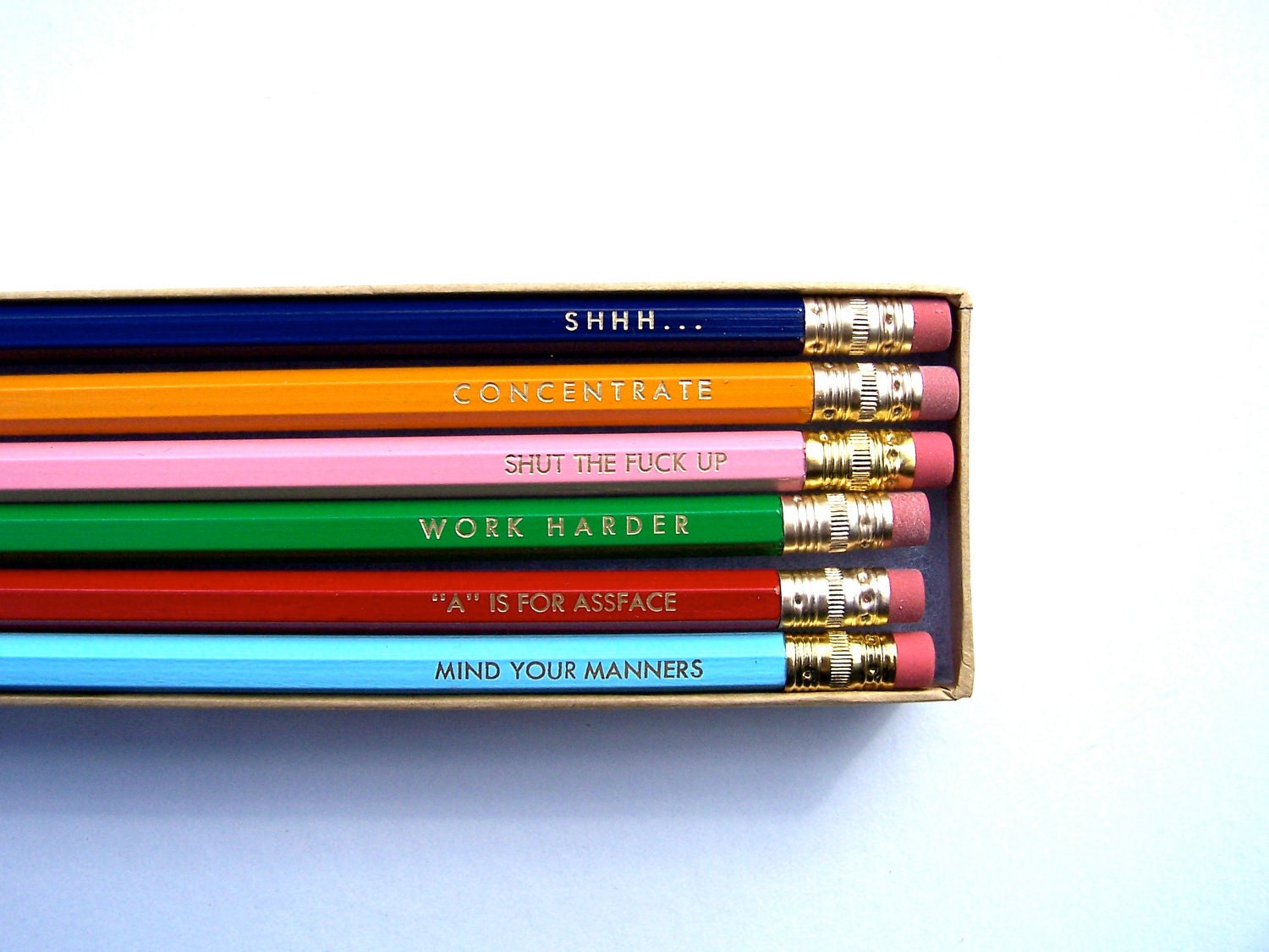 PENCILS (6) - back to school pack - GRAPHITE hex pencils