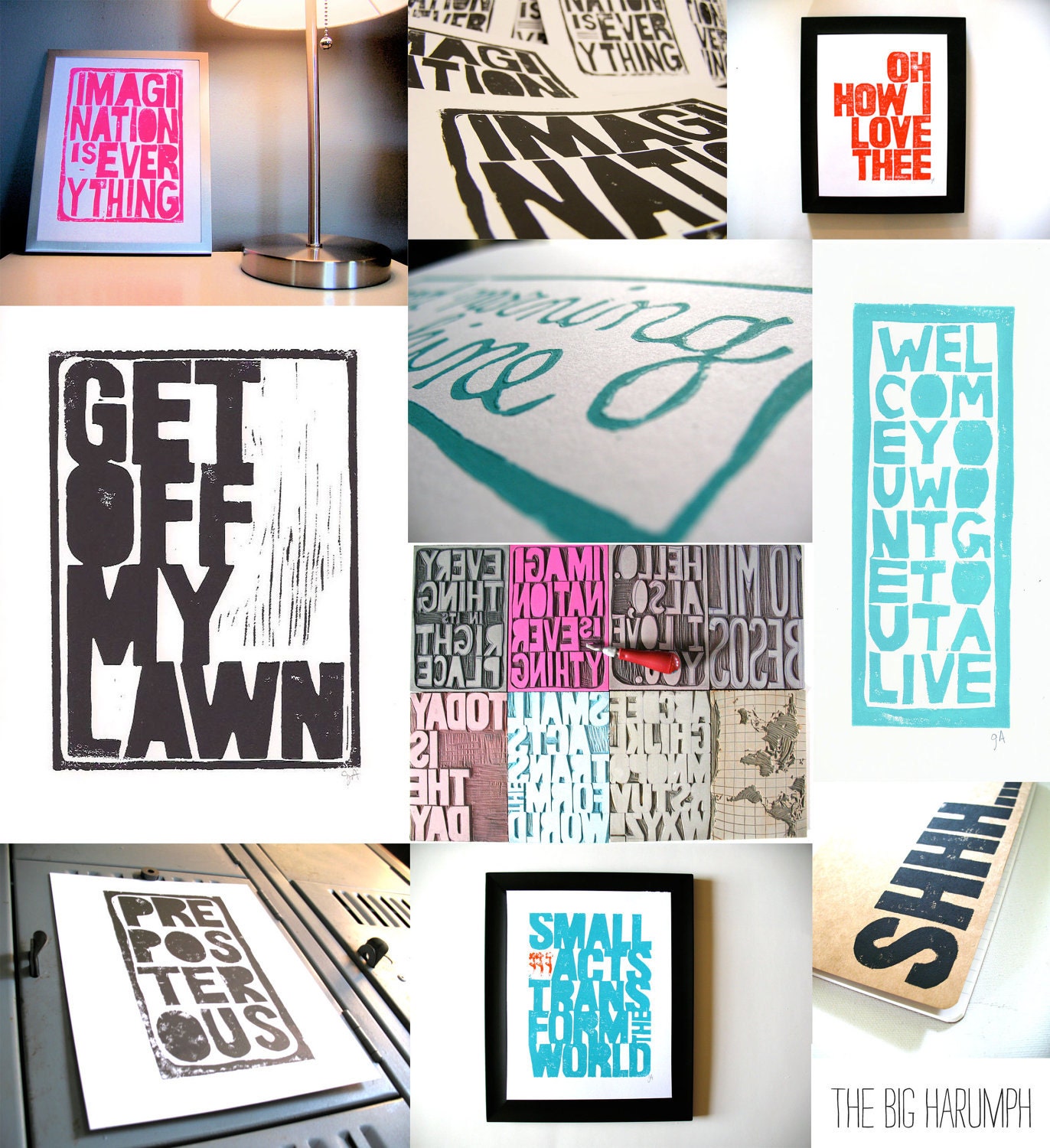 PRINT - Hell yes BLACK LETTERPRESS 8x10 motivational typography poster