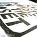 LINOCUT PRINT - not a monster BLACK letterpress - poster 8x10