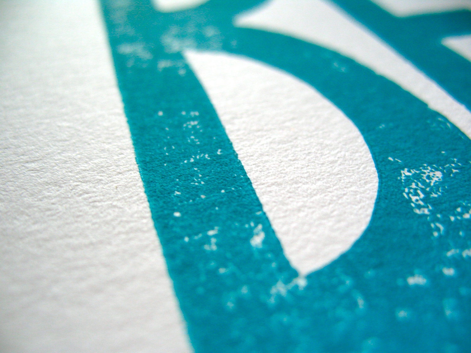 PRINT - 10 mil besos TURQUOISE valentine block print 8x10