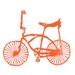 LINOCUT PRINT - Banana bike ORANGE block print 8x10