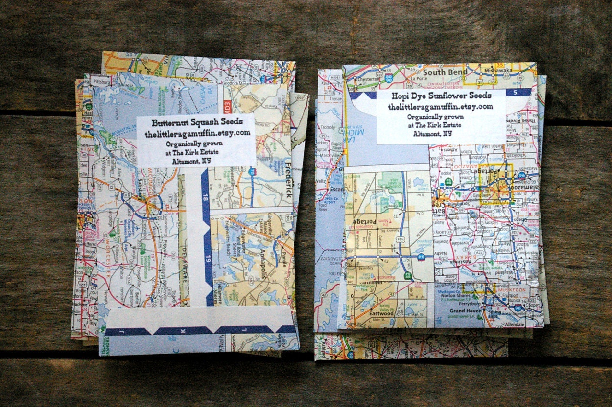 Any Ten Seed Packets, from our farm in handmade envelopes, organic seeds, heirloom seeds, gardener gift, eco friendly gift