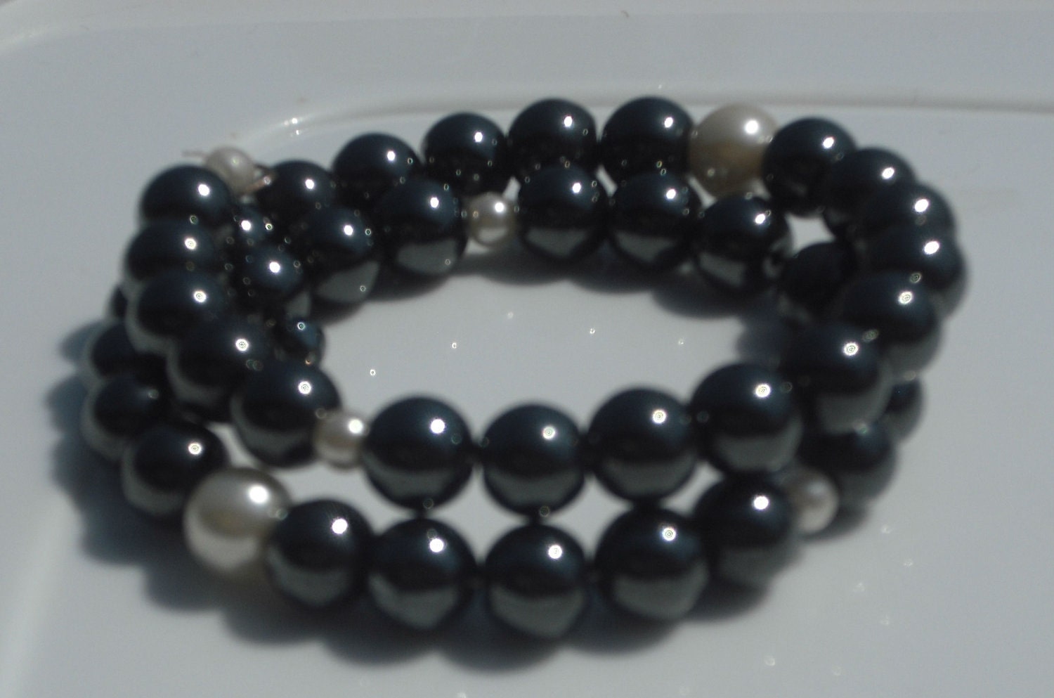 Dark Silver Magnetic Memory Wire Bracelet