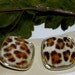 MEWOW Vintage 40s 50s Leopard Print Fur Earrings -on sale-