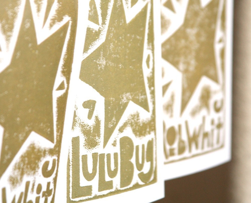 GRADUATION Personalized GOLD STAR Wall Art Typography Art Gift Card Print Raw Art Letterpress