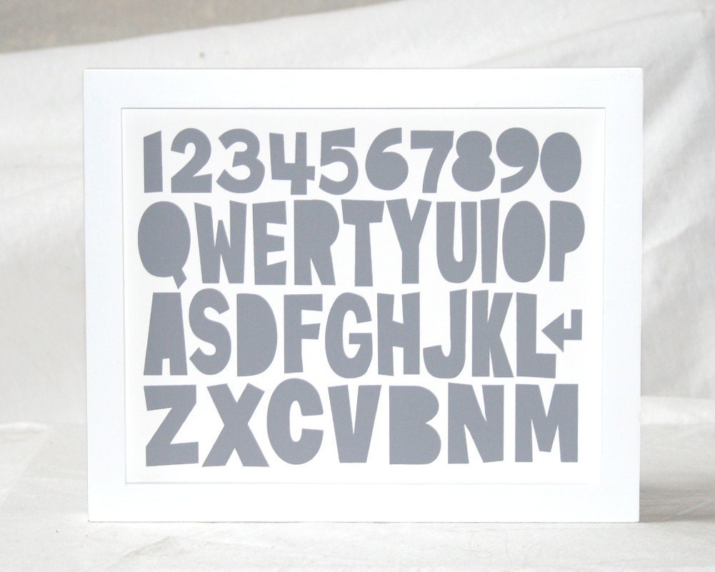 wall art, nursery art print, childrens room art, kids wall art, ABC  Baby Decor Typography Poster, Digital art, computer, text message