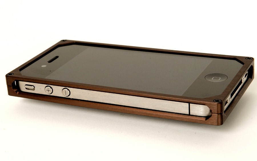 EXO9 iPhone 4 or 4S Minimalist Case-  Dark Bronze